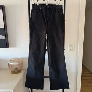 EUC Madewell High Rise Flair Jeans Black 28